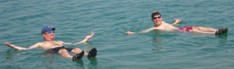 Floating in the Dead Sea