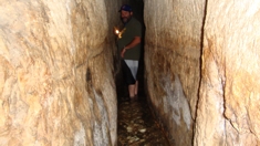 Rabbi Guide in Water Tunnel